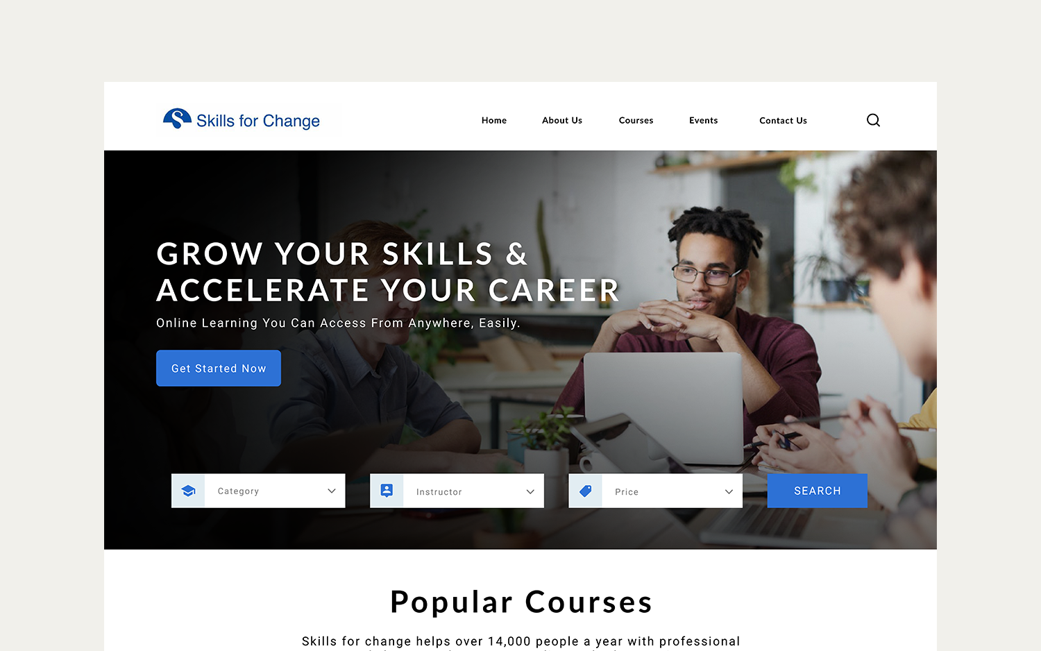 Skills For Change UI/UX